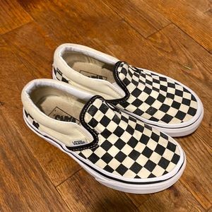 Kids Black and white checkered vans
